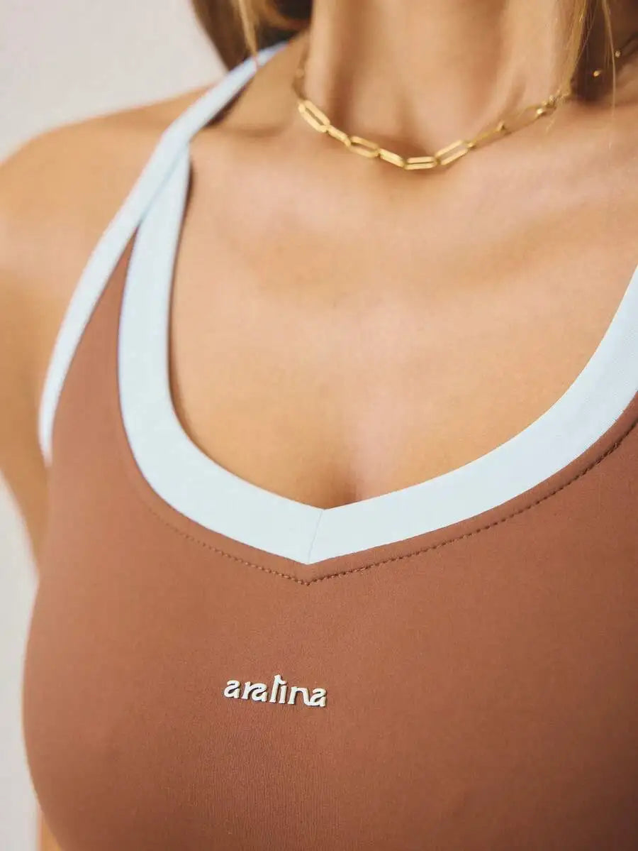 Aralina Leisurewear Contrast Singlet For Activewear And Airport Outfit