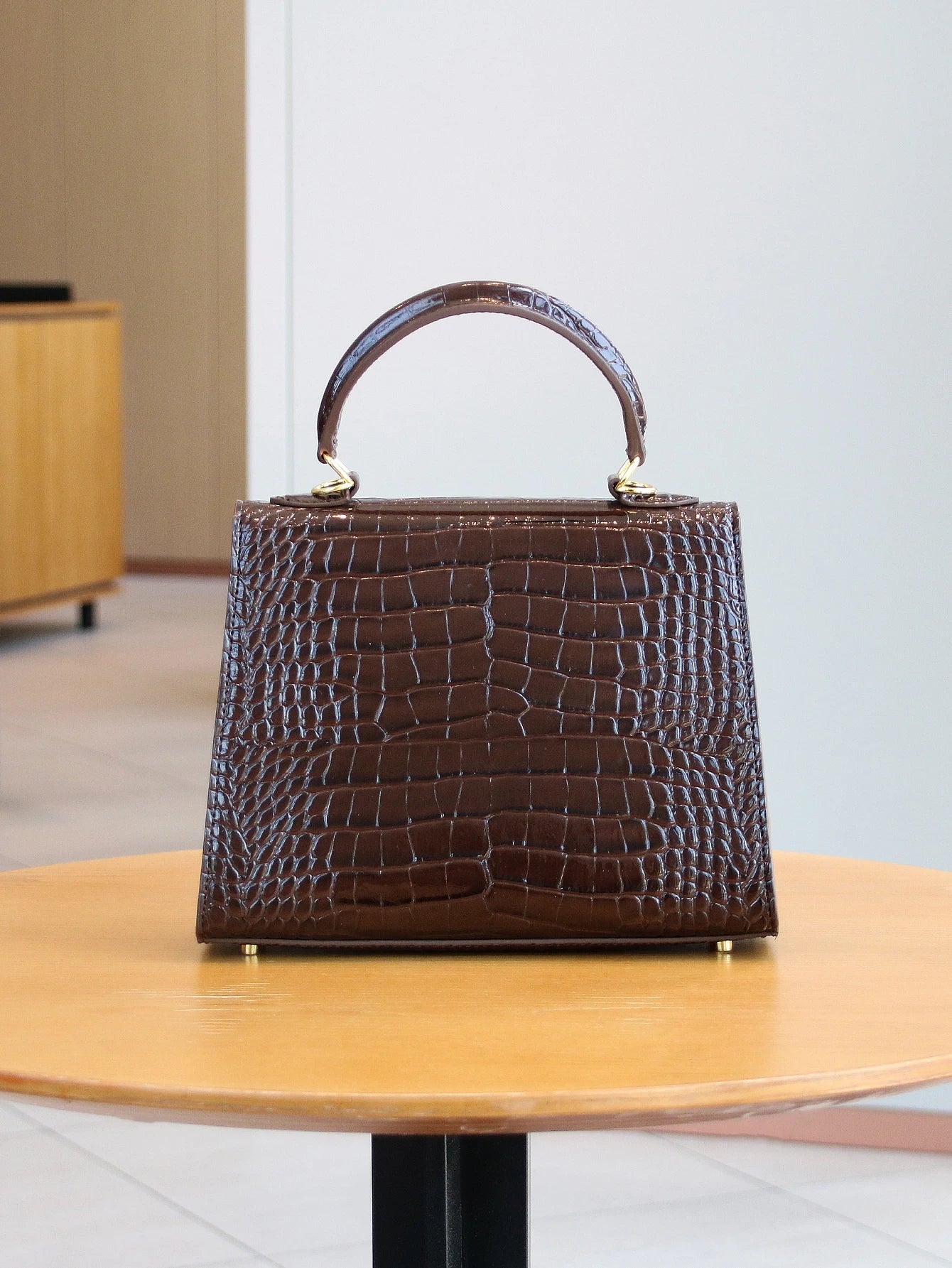 Crocodile Pattern Leather Handbag Portable Fashion Bag For Women