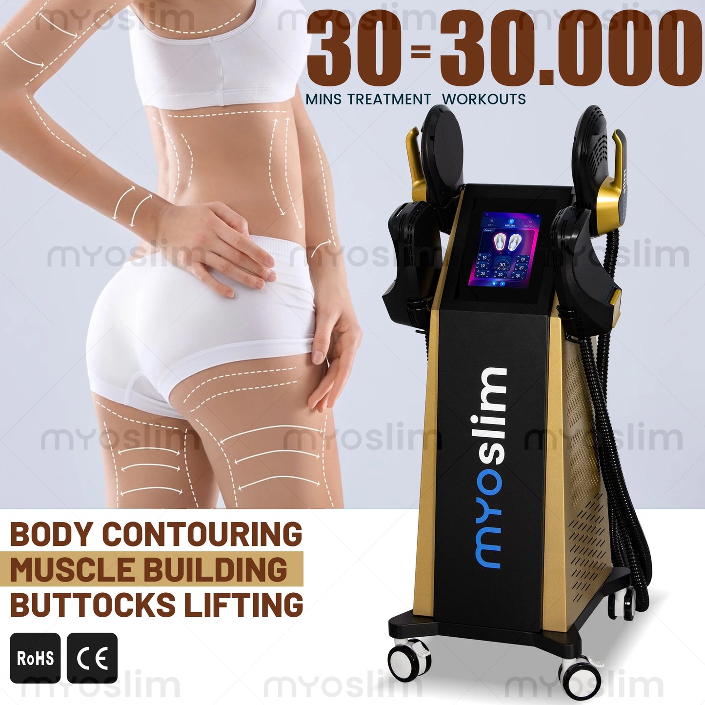 Myoslim 6500W EMS Neo RF Body Sculpt Machine Pro Therapy