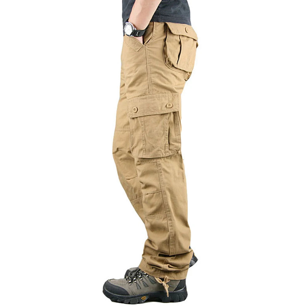 Six Pocket Men's Cargo Pants 100 Percent Cotton Work Trousers