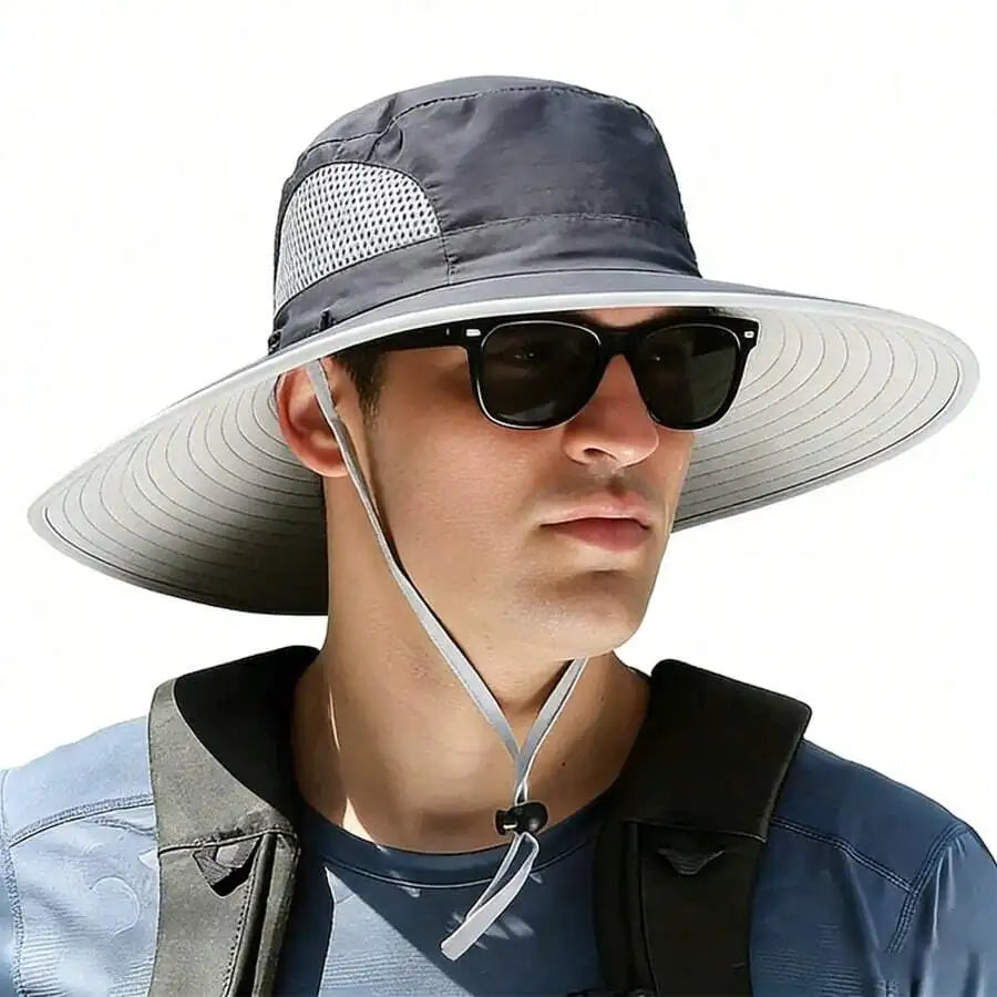 Solar Powered Sun Hat With Fan For Outdoor Hiking Camping