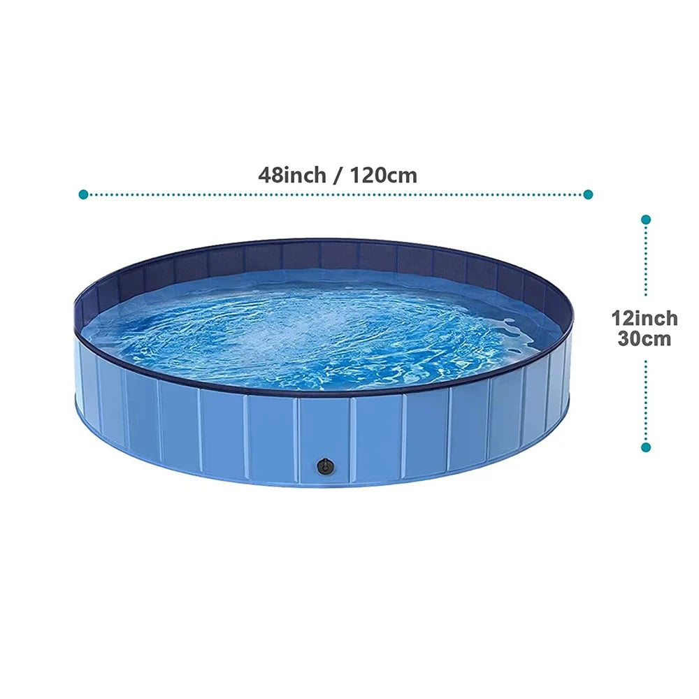 Foldable Dog Swimming Pool Portable Bath Tub For Large Dogs