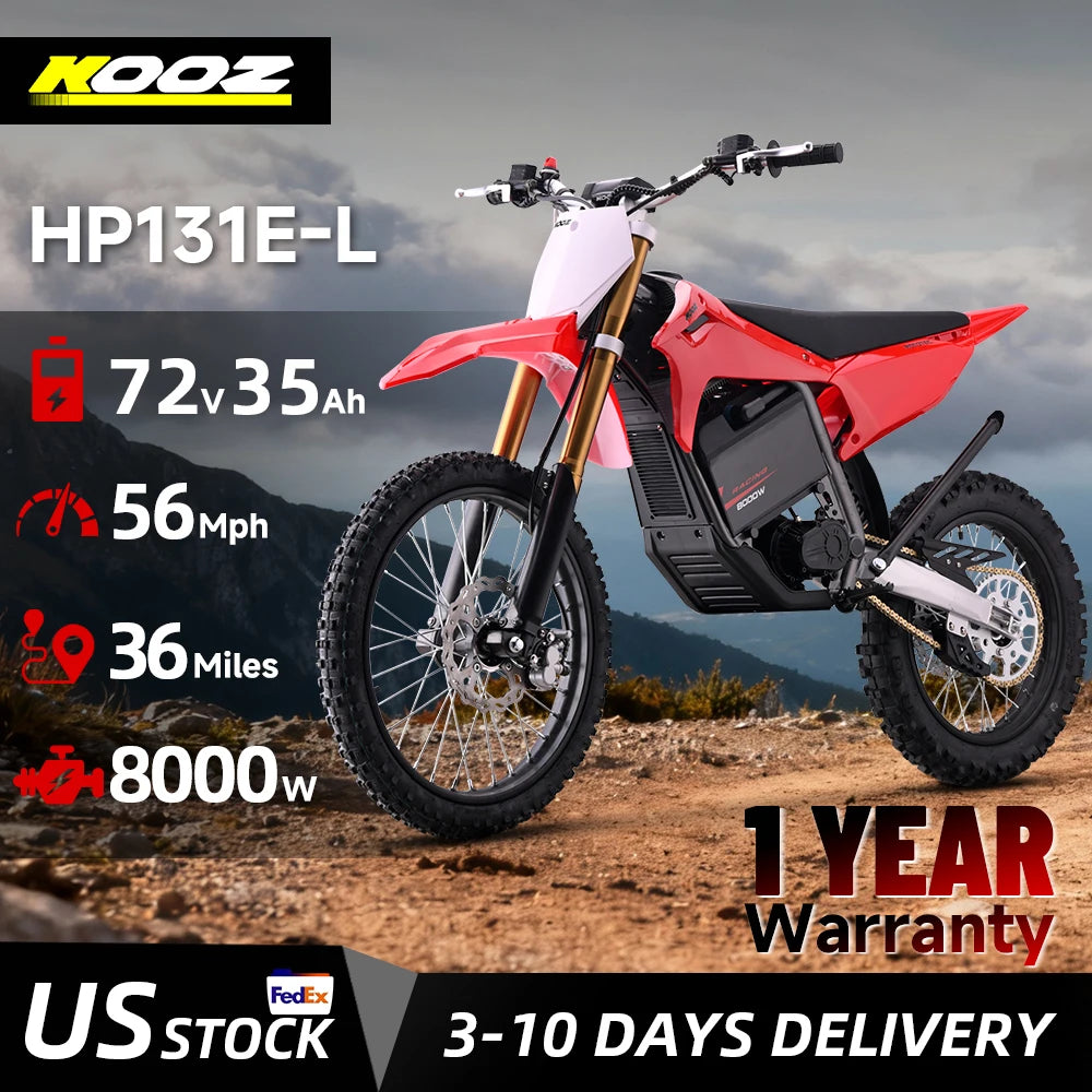 KOOZ HP131E-L 72V 8000W Pro Electric Dirt Bike For Adults