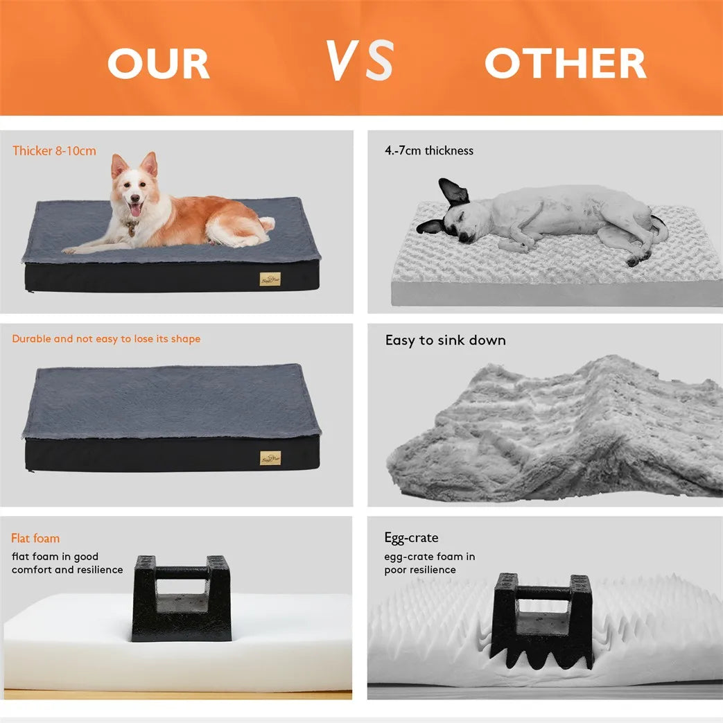 Borwart CN Large Orthopaedic Dog Bed Waterproof Cushion Indoor Outdoor 2 In 1