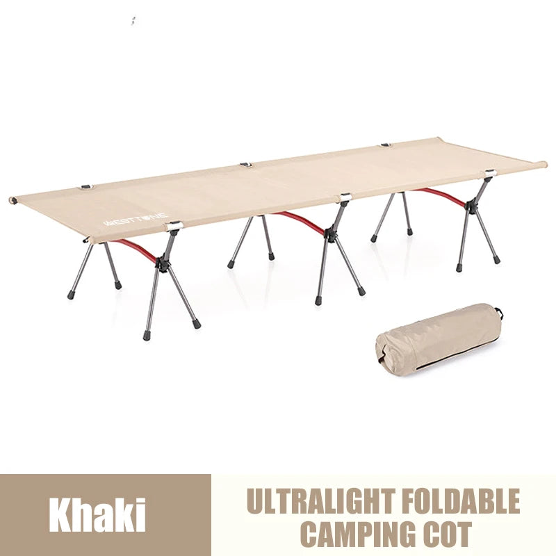 WESTTUNE UltraLight Aluminum Folding Bed for Camping and Travel