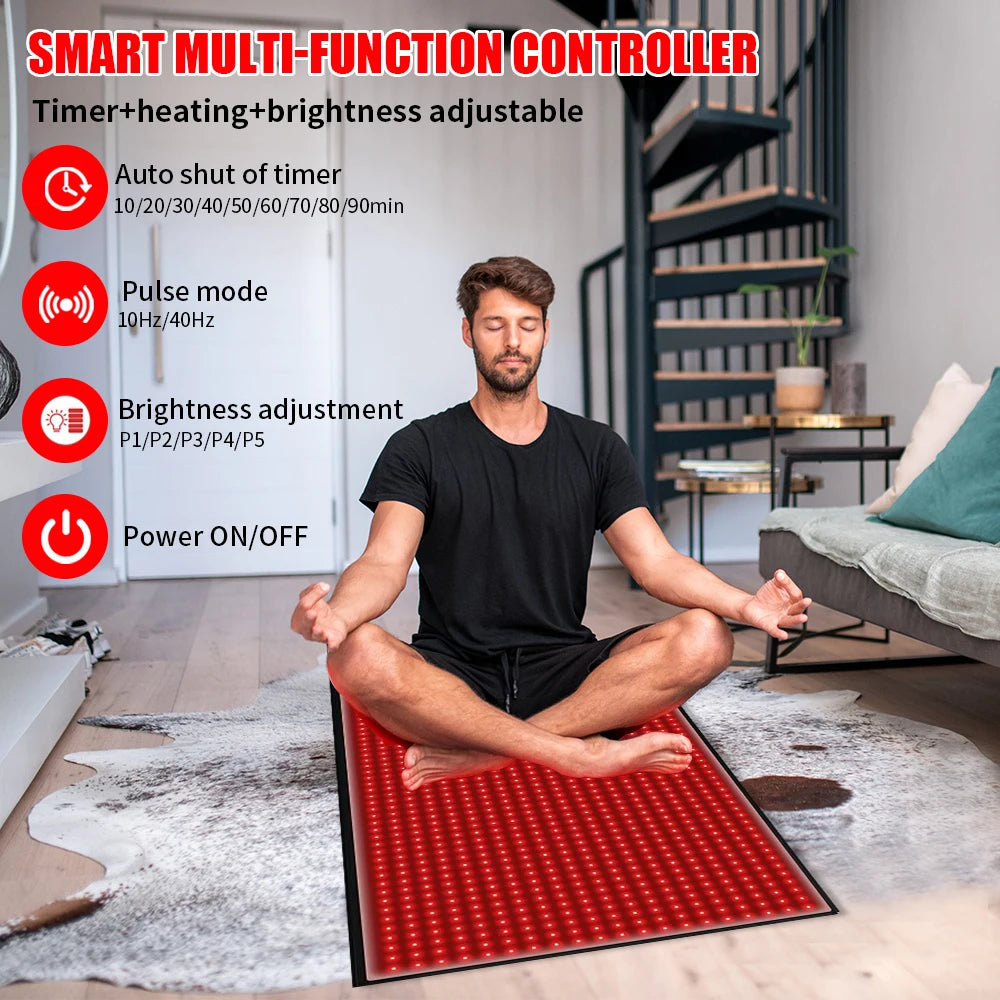 Full Body Infrared LED Light Therapy Mat Pain Relief