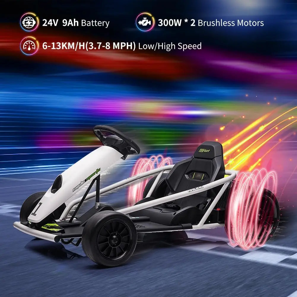HiMISS Riding On GoKart 24V Dual 300W Motors Teens