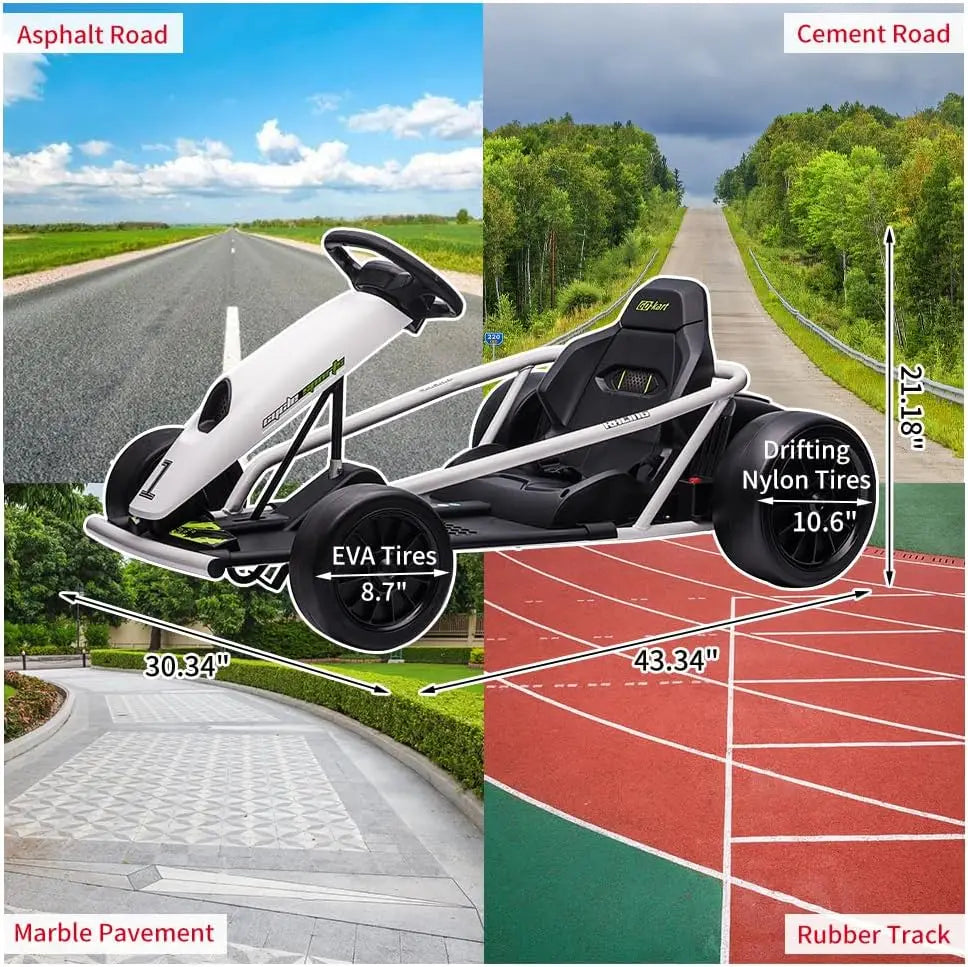 HiMISS Riding On GoKart 24V Dual 300W Motors Teens
