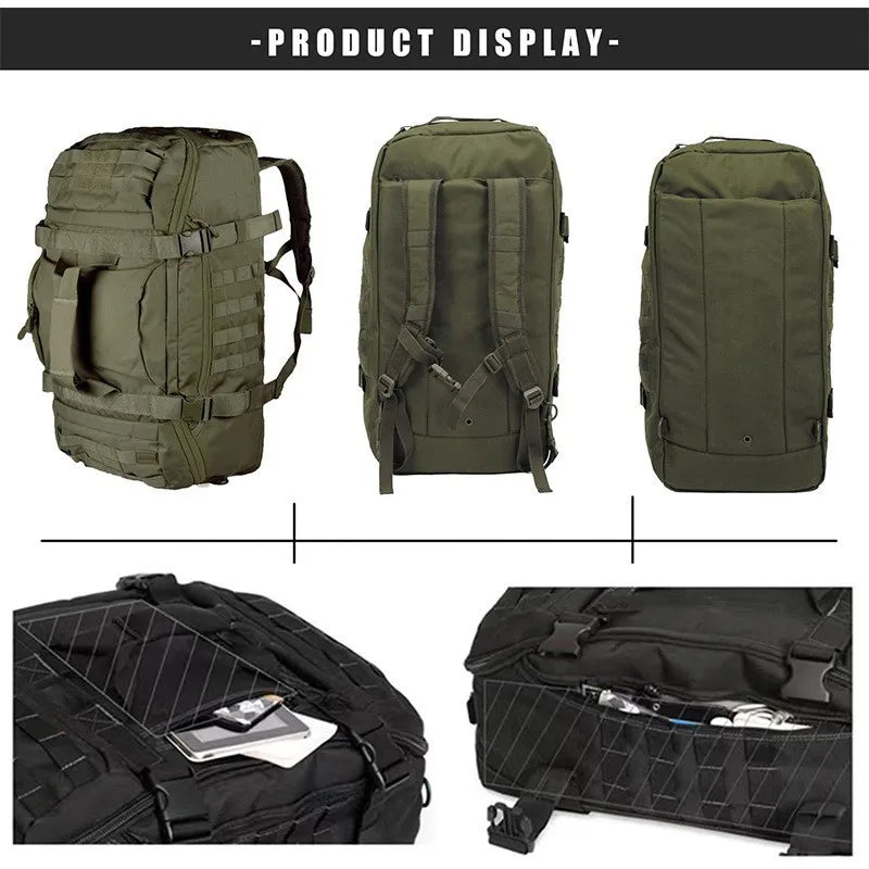 LQARMY 3 Way Duffle Bag Travel Backpack Crossbody Handbag