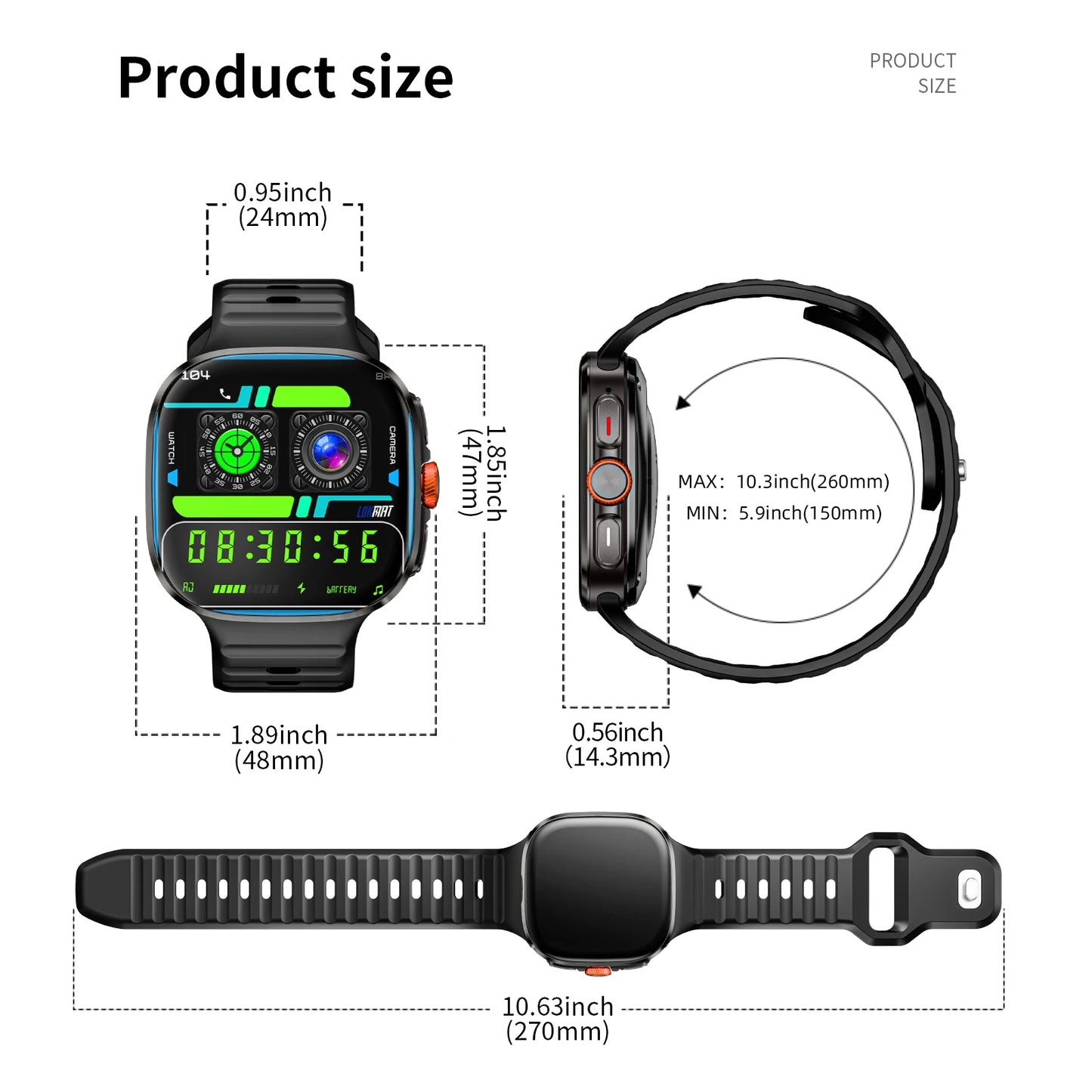 LOKMAT APPLLP 6 MAX Android Smart Watch With AMOLED Display