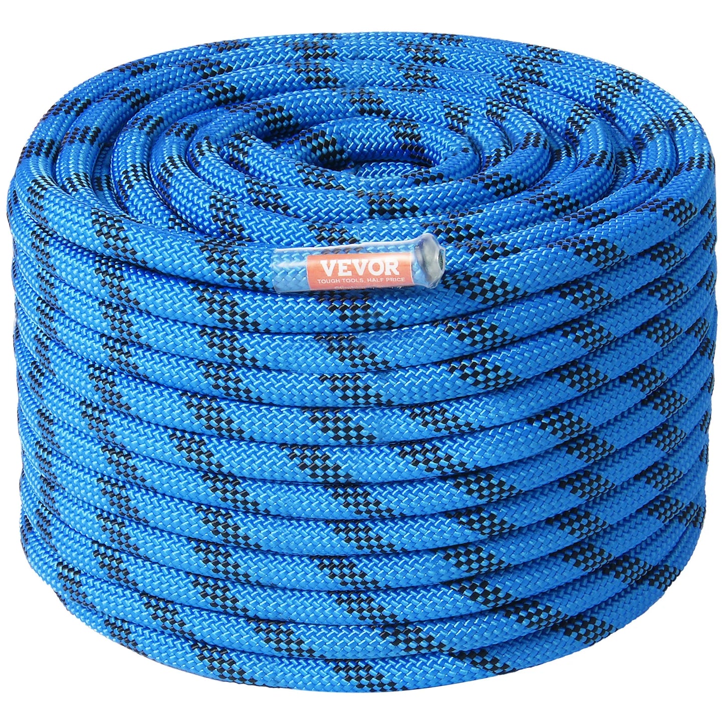 VEVOR Static Climbing Rope 30 KN Break Strength Steel Hooks