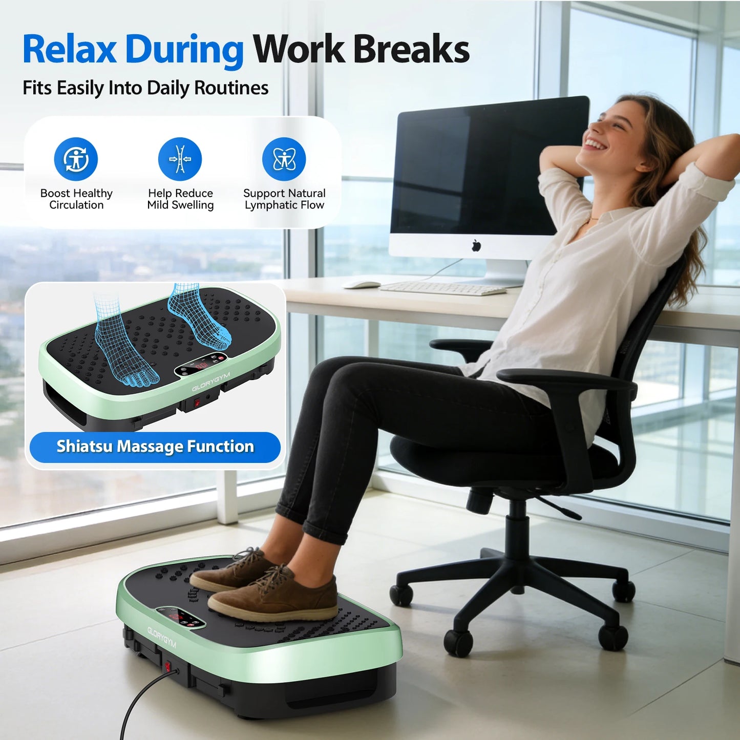 Vibration Plate Fat Burning Machine With High Speed Levels 330lbs