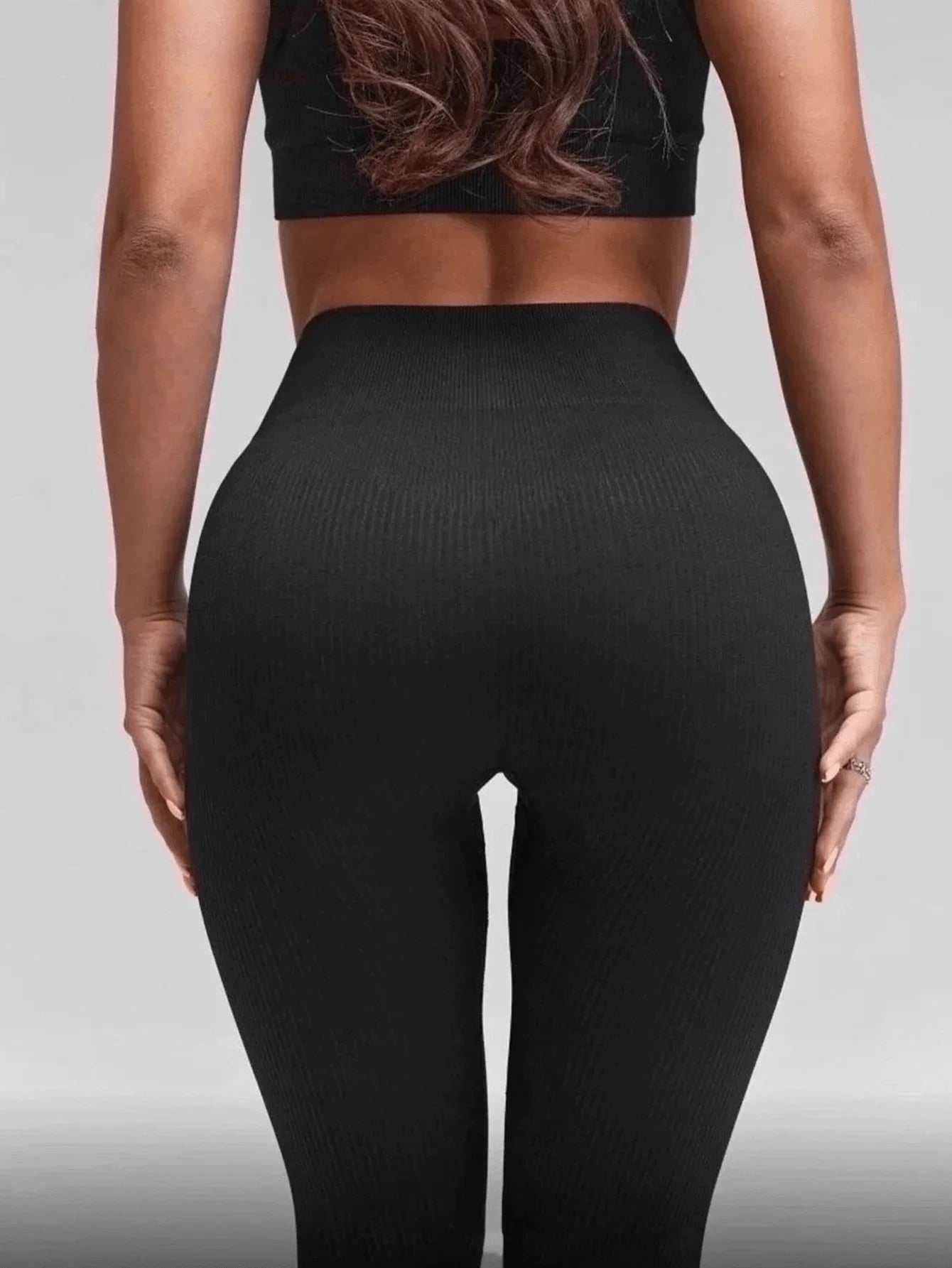 Summer Sports Yoga Leggings Seamless Elasticity Tummy Control Wide Waistband