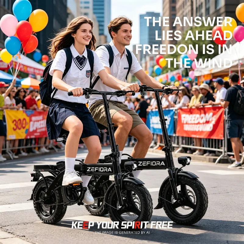 ZEFIORA Premium Electric Bike For Home Leisure Riding