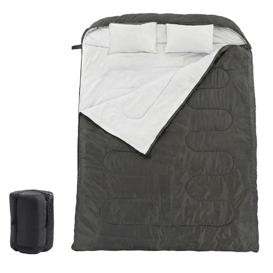 JHK Double Sleeping Bag With Pillow For Adults Three Season Lightweight