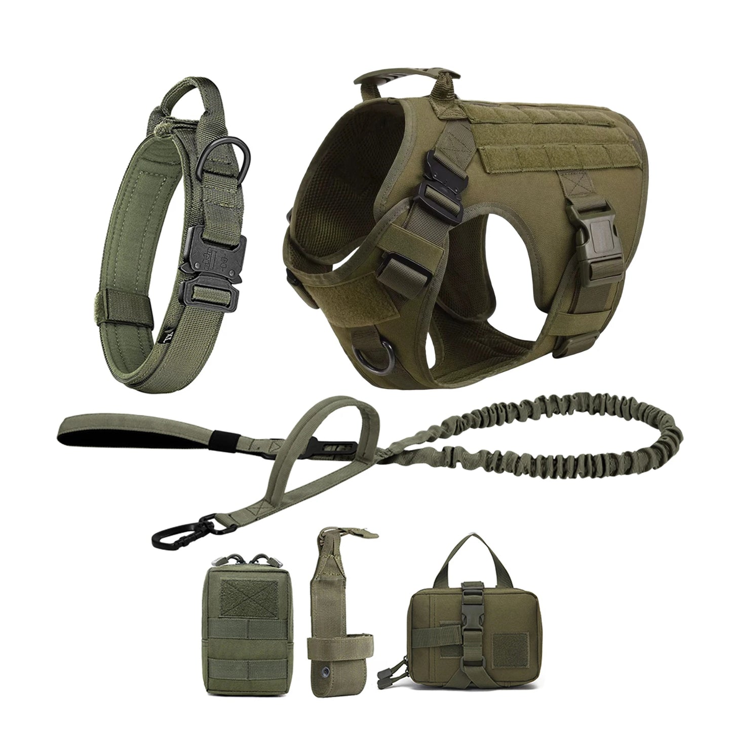PETRAVEL Tactical Dog Harness With Molle Pouches For Dogs