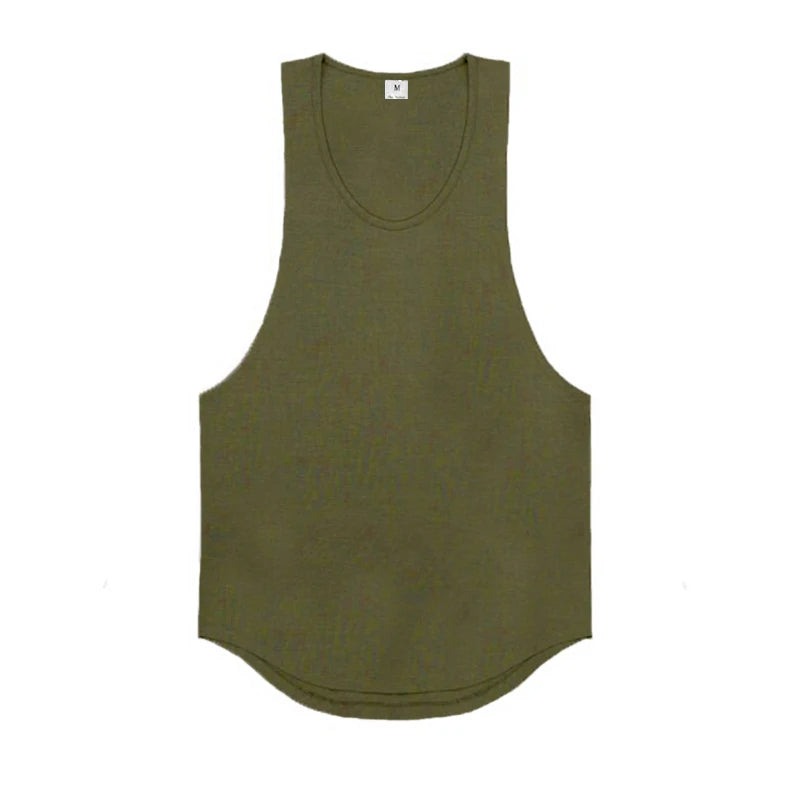 Cotton Breathable Sleeveless Tank Tops For Gym And Running