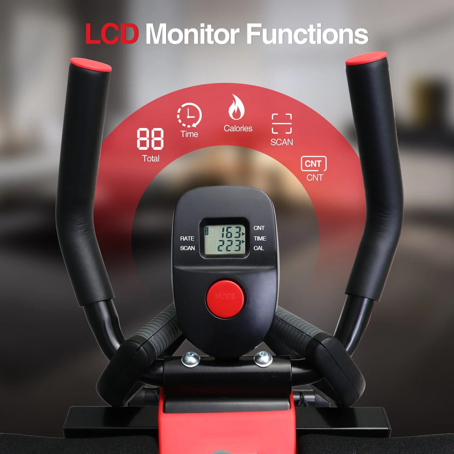 Foldable Abdominal Exercise Machine With Adjustable Resistance Bands