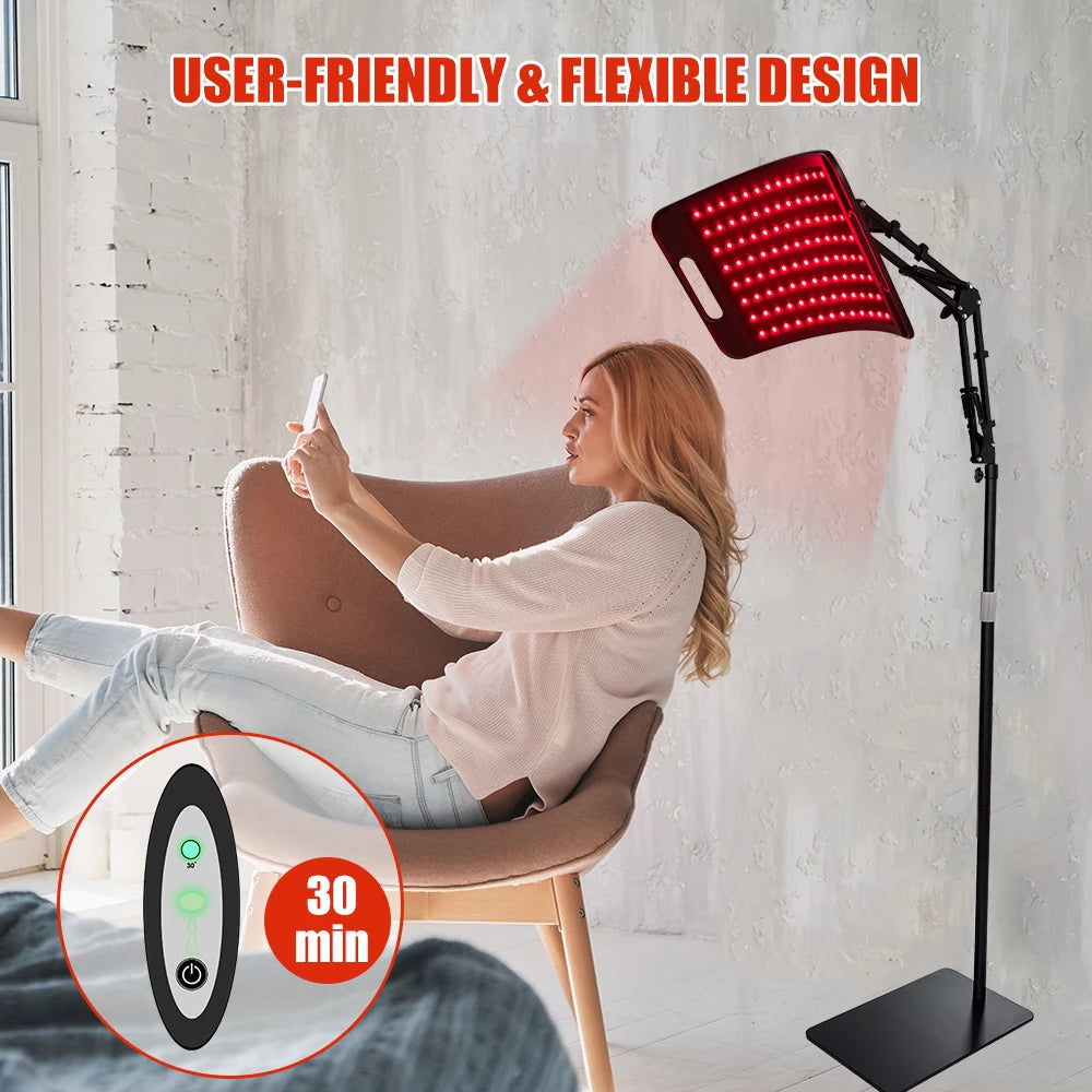 Near Infrared Red Light Therapy Panel With Stand And Timer