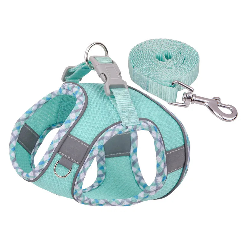 Mesh Breathable Vest Harness for Small Medium Dogs and Cats