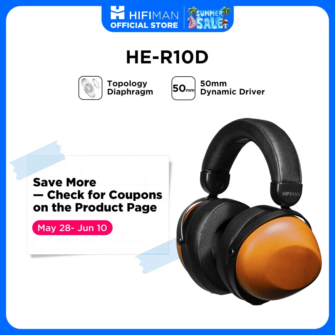 Hifiman HE-R10D Dynamic Closed Back Headphones for Home Studio