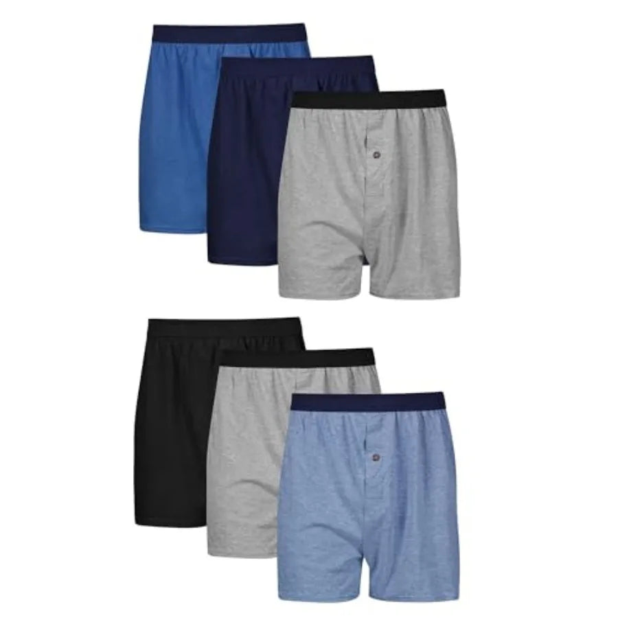 Men's Bamboo Fiber Boxers Pack, Breathable Underwear, Multi Pack