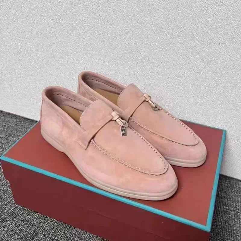 Men's Soft Genuine Leather Slip On Casual Shoes For Summer