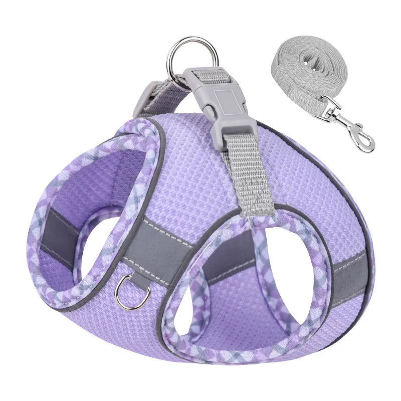 Mesh Breathable Vest Harness for Small Medium Dogs and Cats