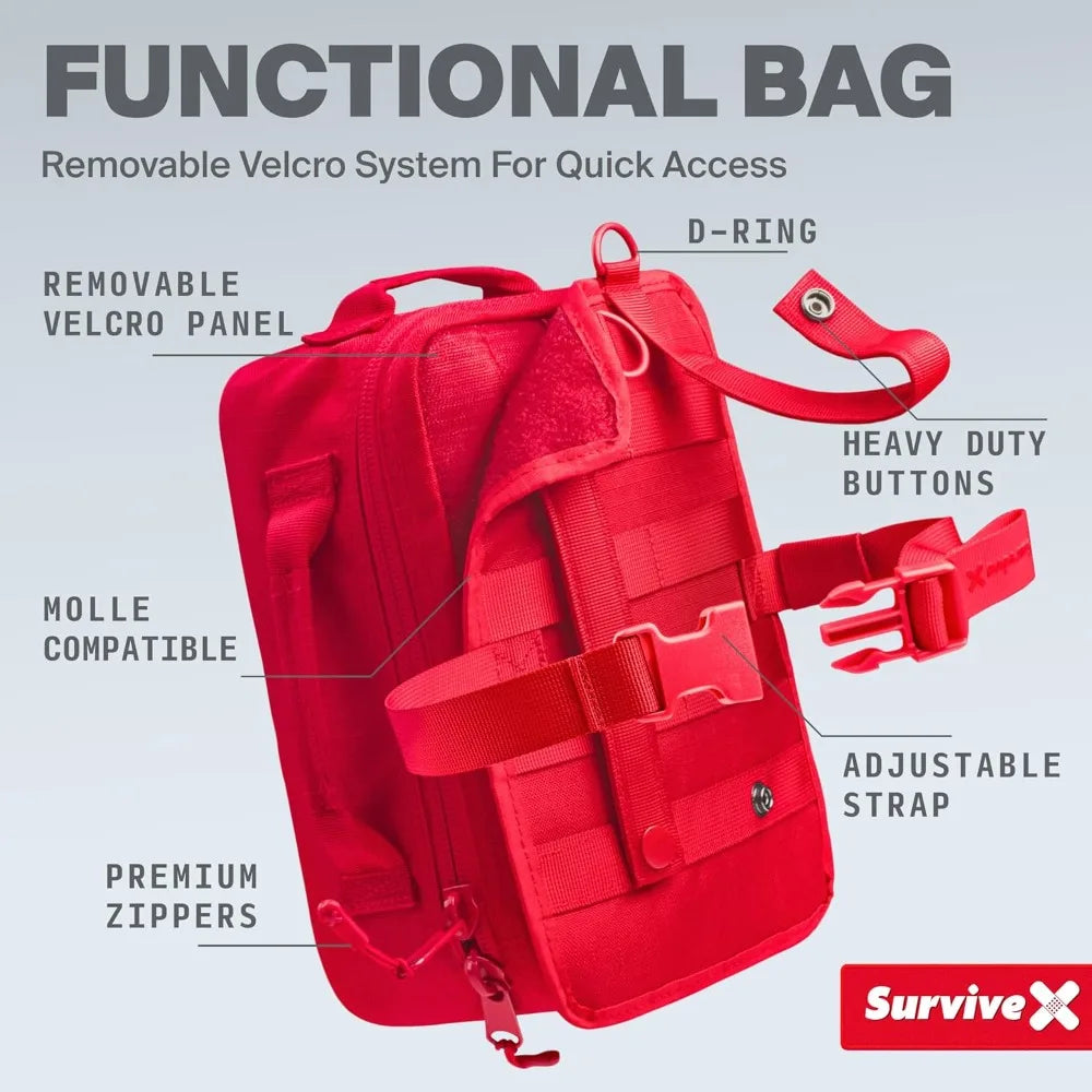 First Aid Kit For Car Travel Outdoors With Zip Stitch