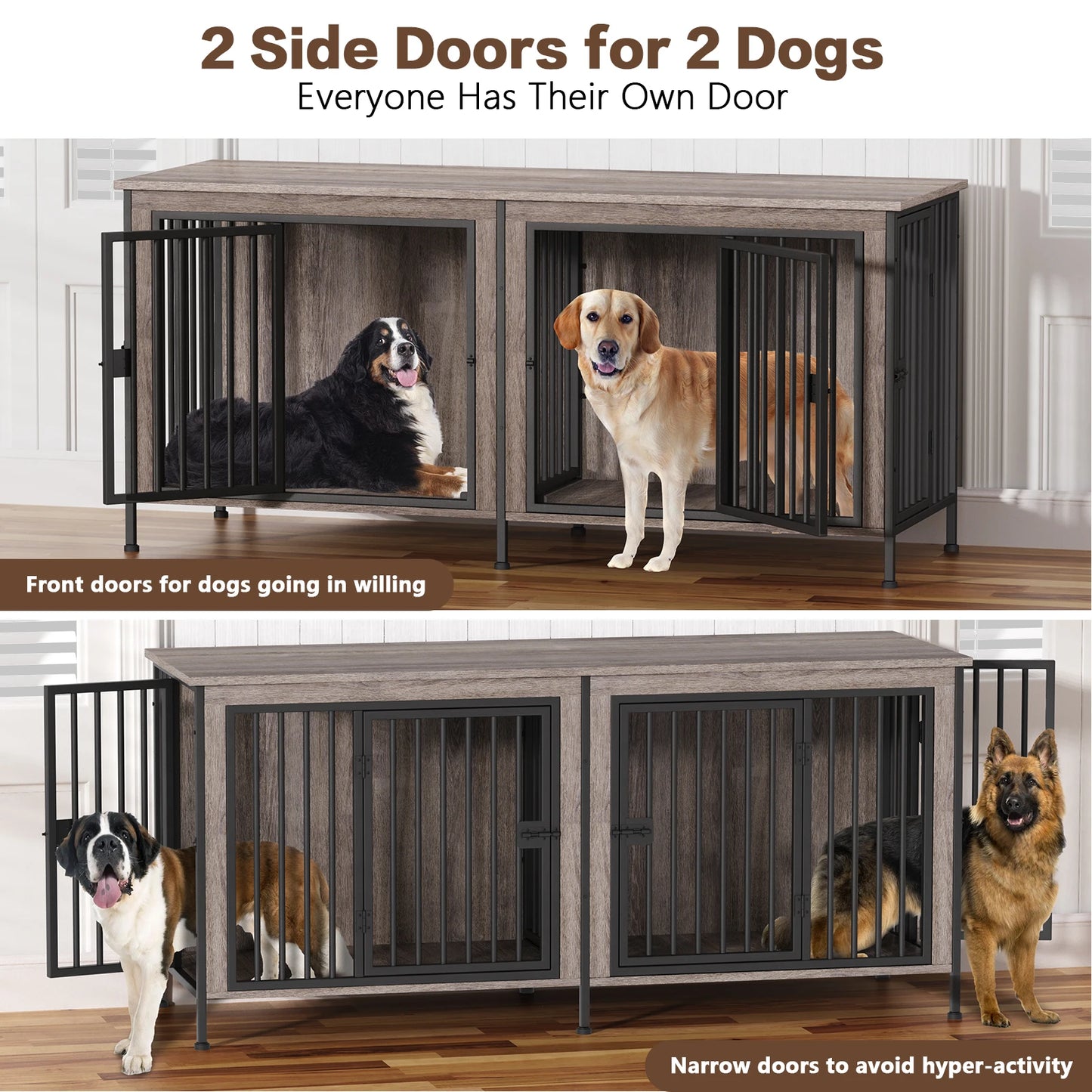 Heavy Duty Dog Crate Furniture Multi Functional Kennel Table