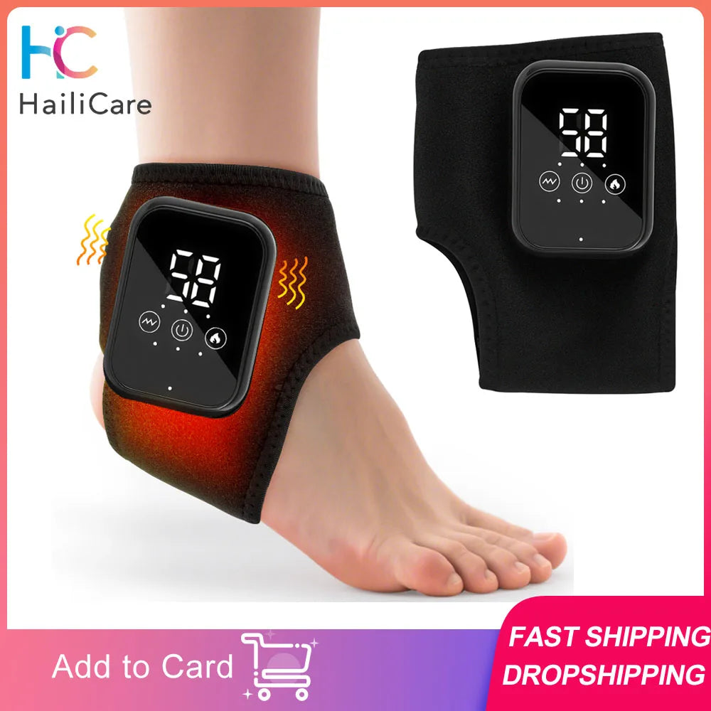 Hailicare Electric Ankle Massager With Vibration And Hot Compress