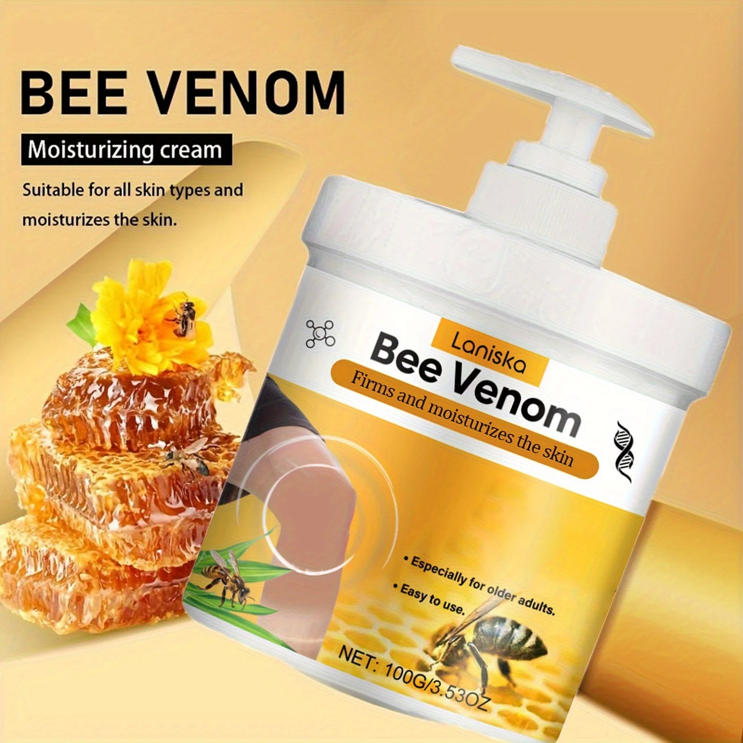 Bee Venom Joint Massage Cream Turmeric Arnica Hydrates Skin