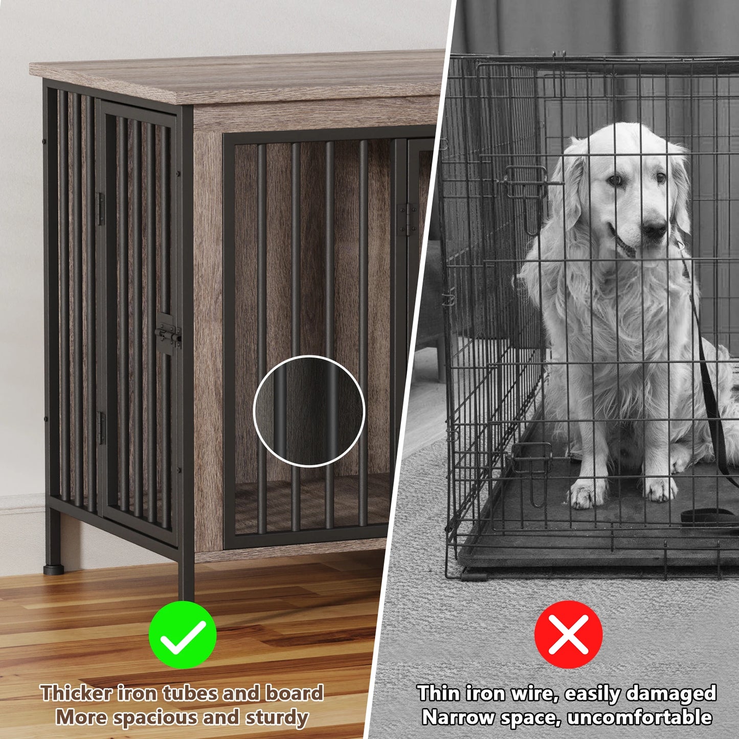 Heavy Duty Dog Crate Furniture Multi Functional Kennel Table