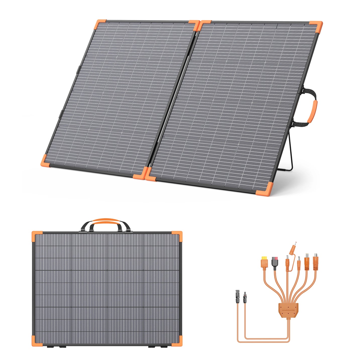 MHPOWOS Foldable Bifacial Solar Charger 200W IP68 For Camping