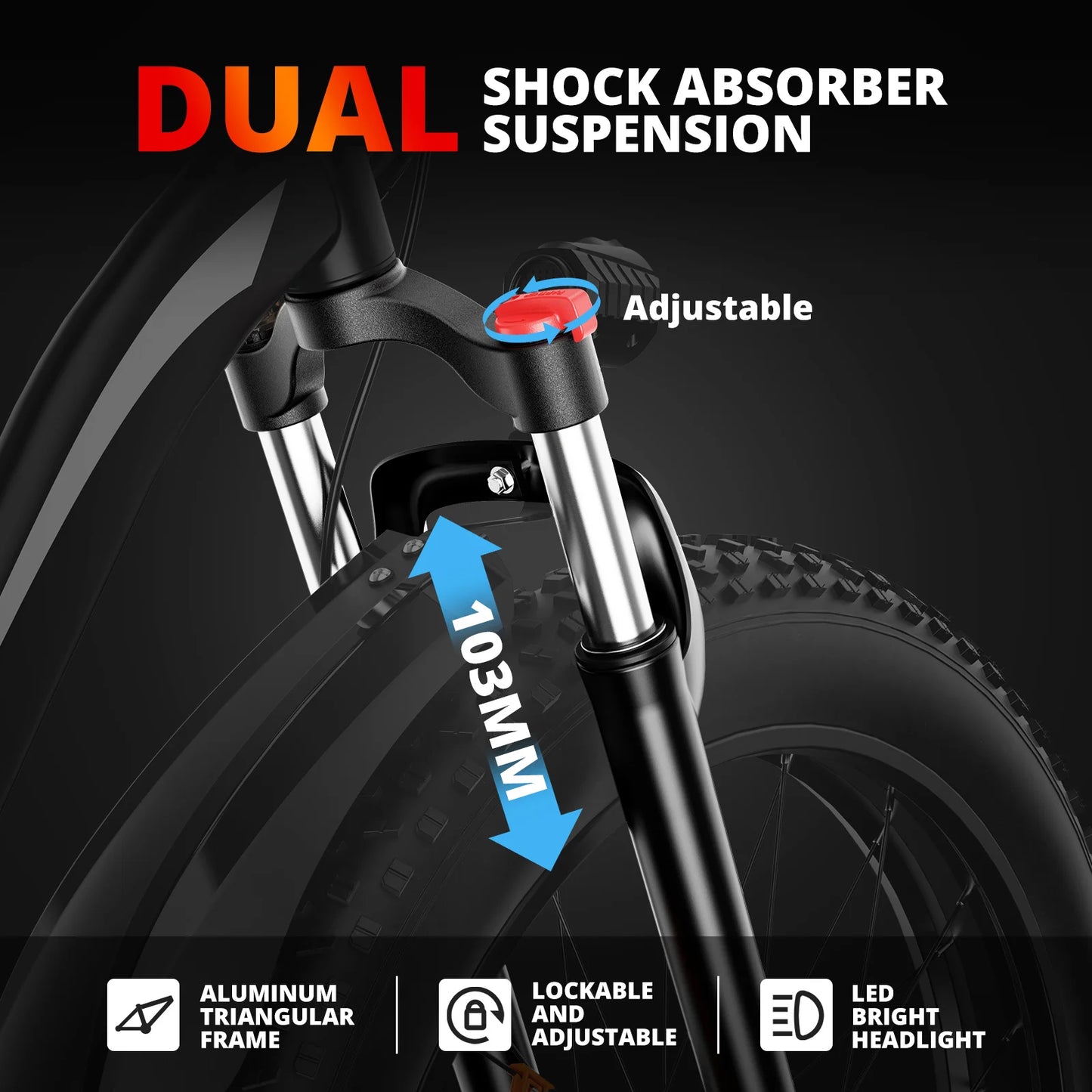 AMYET EB26 Electric Bike With 1500W Peak Power Fat Tire