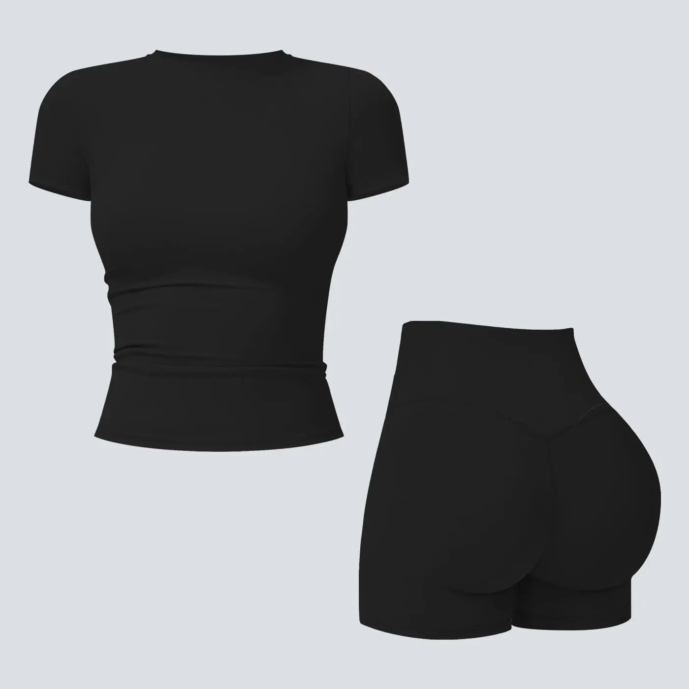 Tenwolf Womens Two Piece Yoga Set Boat Neck Backless Tank