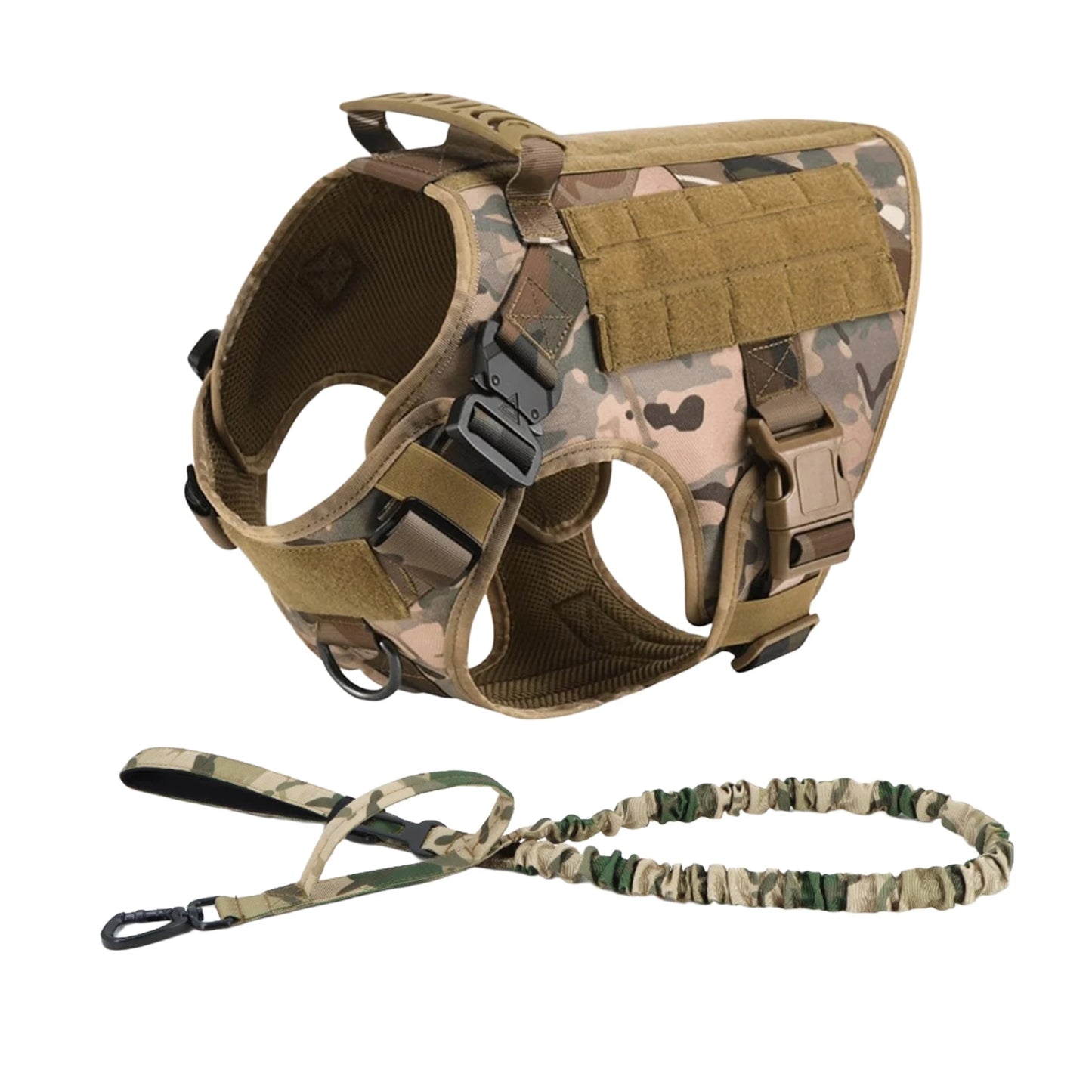 PETRAVEL Tactical Dog Harness With Molle Pouches For Dogs