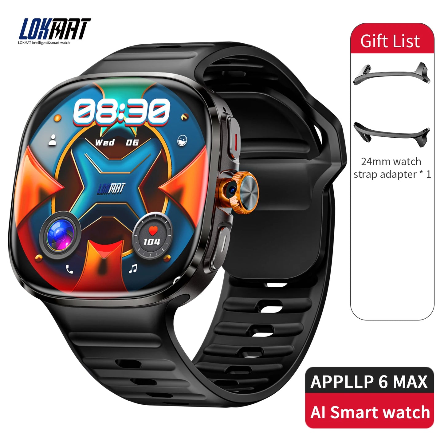LOKMAT APPLLP 6 MAX Android Smart Watch With AMOLED Display