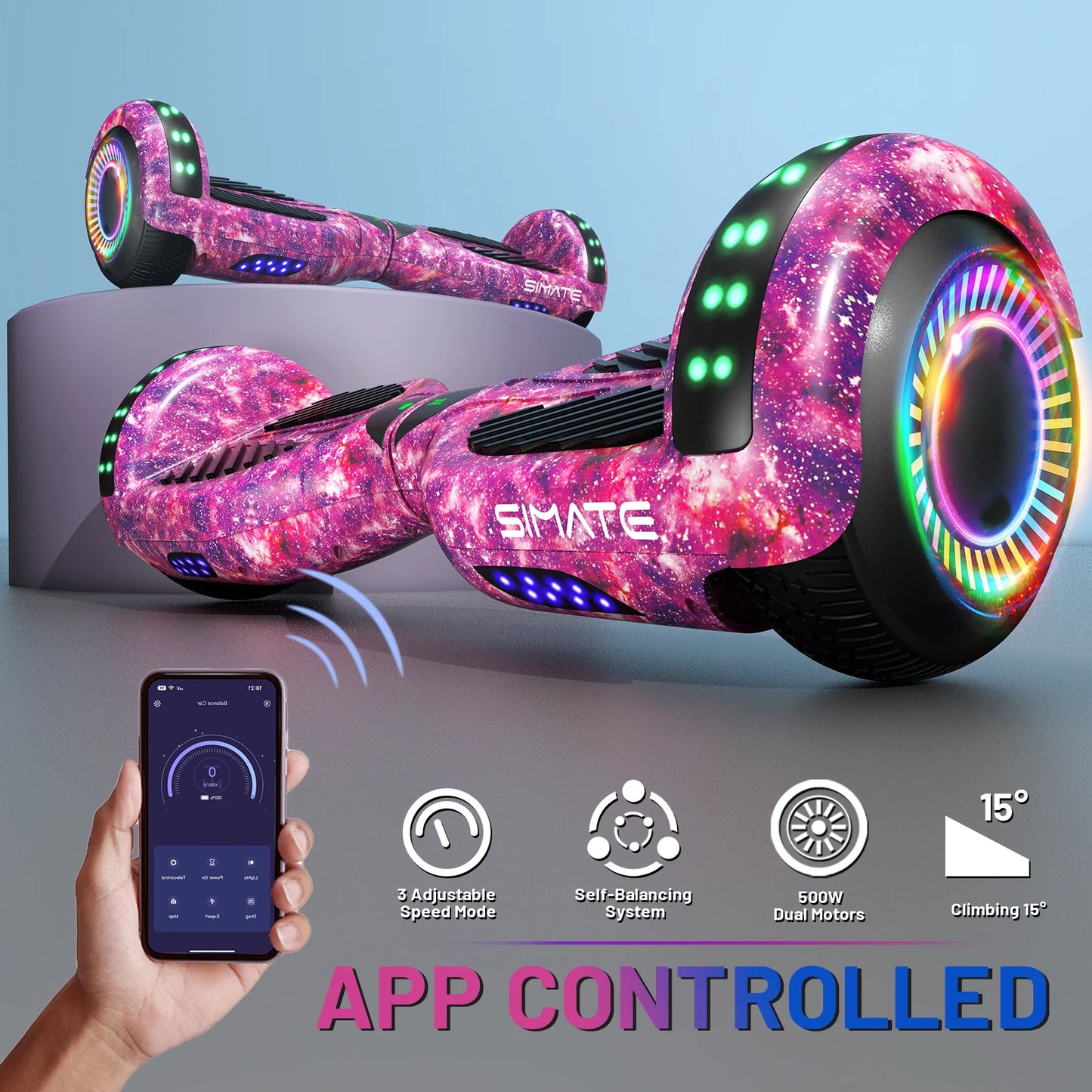 All Terrain Hoverboard P6 With Bluetooth Speakers UL2272 Certified