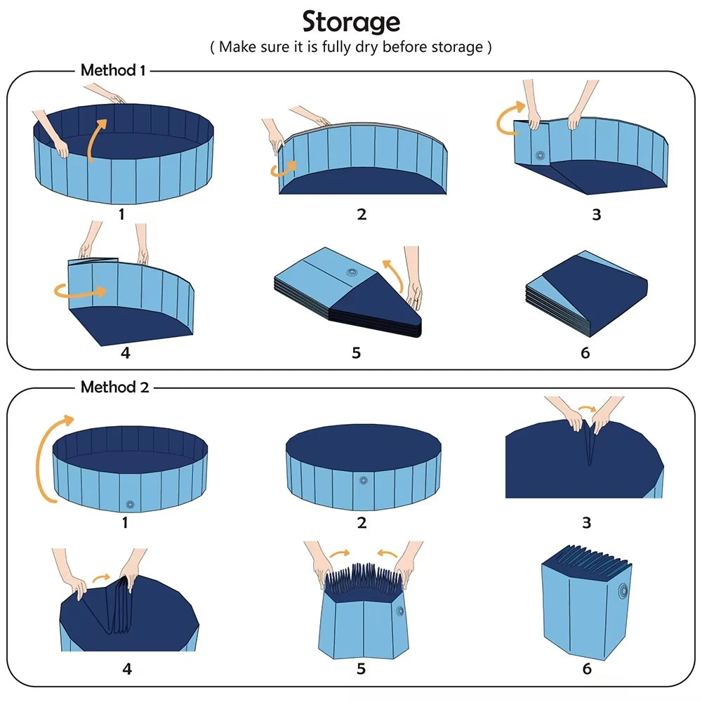 Foldable Dog Swimming Pool Portable Bath Tub For Large Dogs
