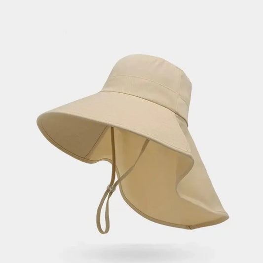 Outdoor UV Neck Flap Fisherman Wide Brim Sun Hat Unisex