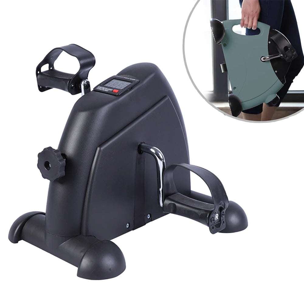 Mini Under Desk Pedal Exerciser With LCD Screen For Leg And Arm Rehab