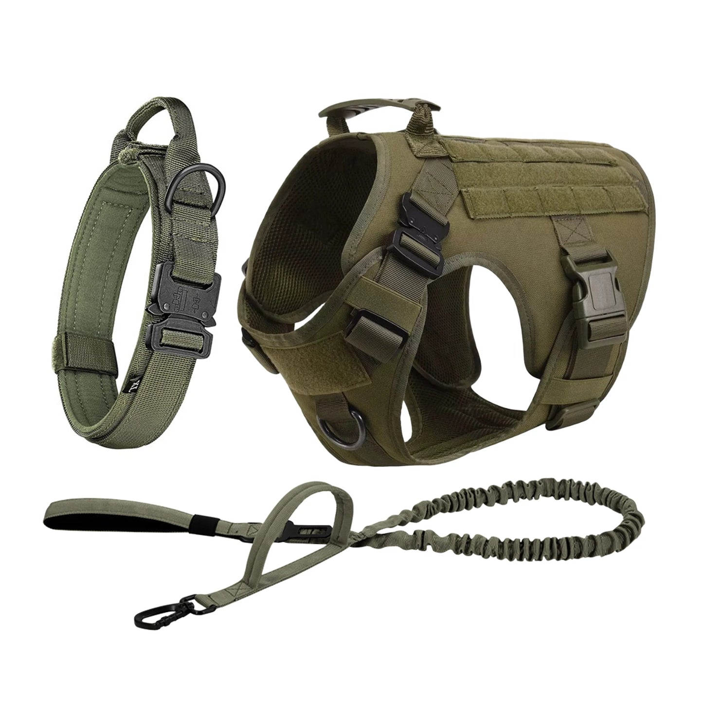 PETRAVEL Tactical Dog Harness With Molle Pouches For Dogs