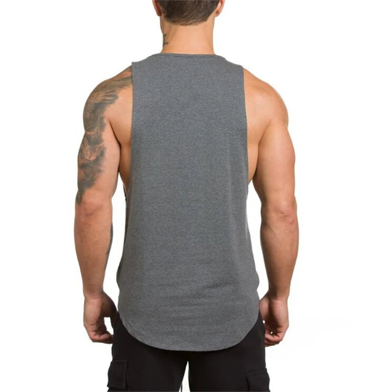 Cotton Breathable Sleeveless Tank Tops For Gym And Running