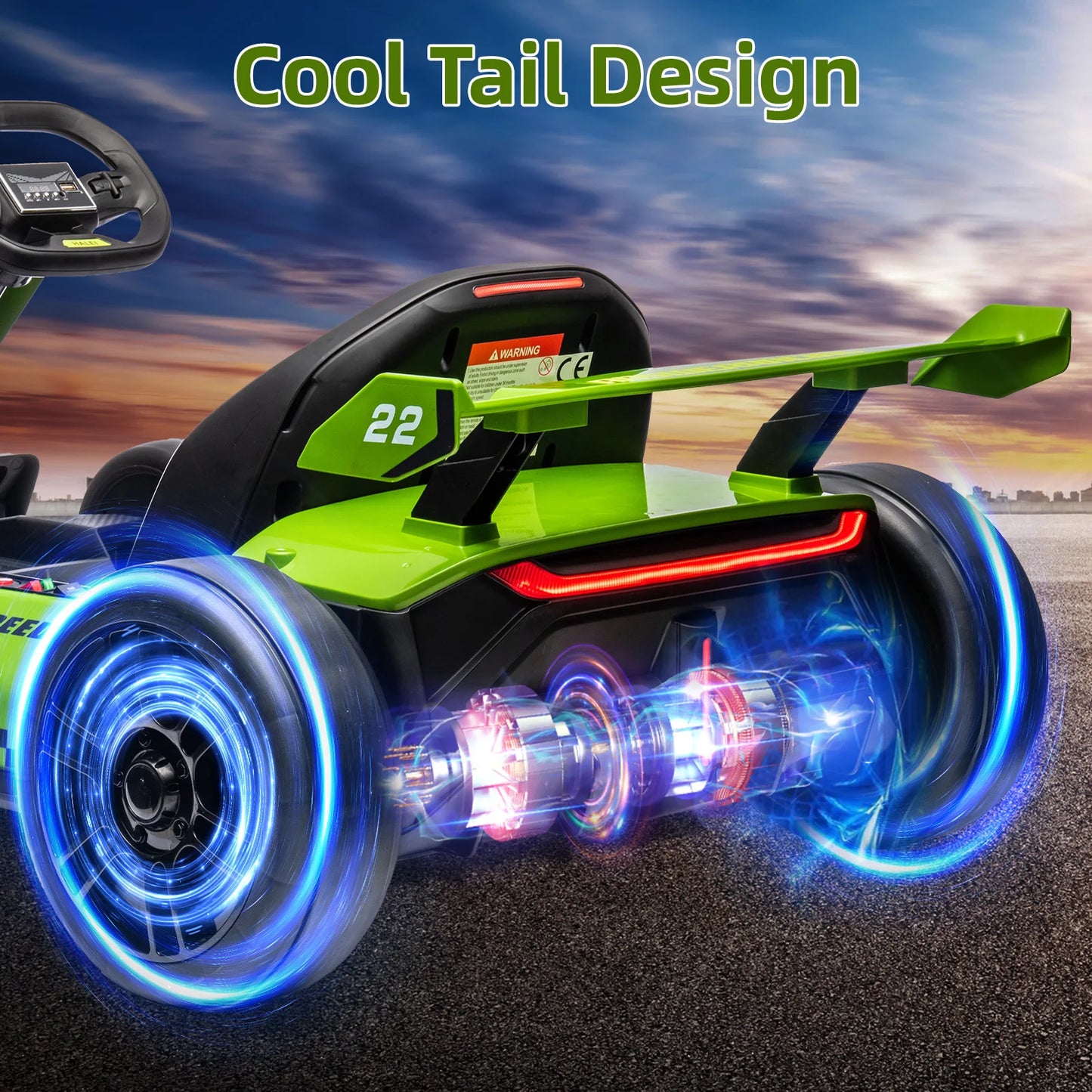 HiMISS 24V Kids Electric Go Kart With 300W Motors Drift And Sport Modes