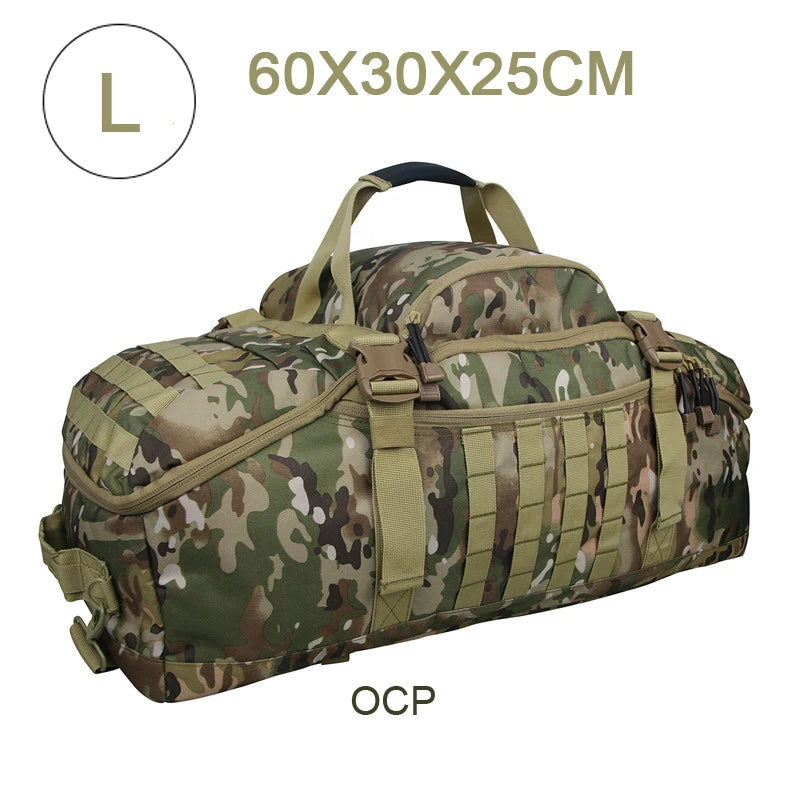 LQARMY 3 Way Duffle Bag Travel Backpack Crossbody Handbag