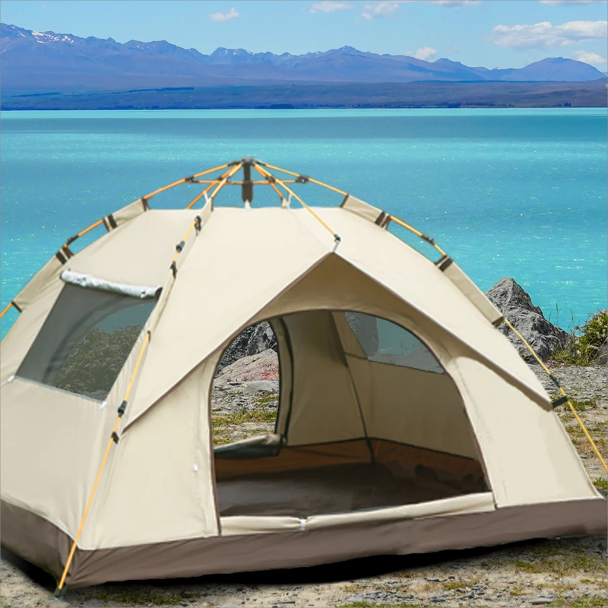 Pakicetus Outdoor Camping Tent Sunshade With Two Doors And Windows