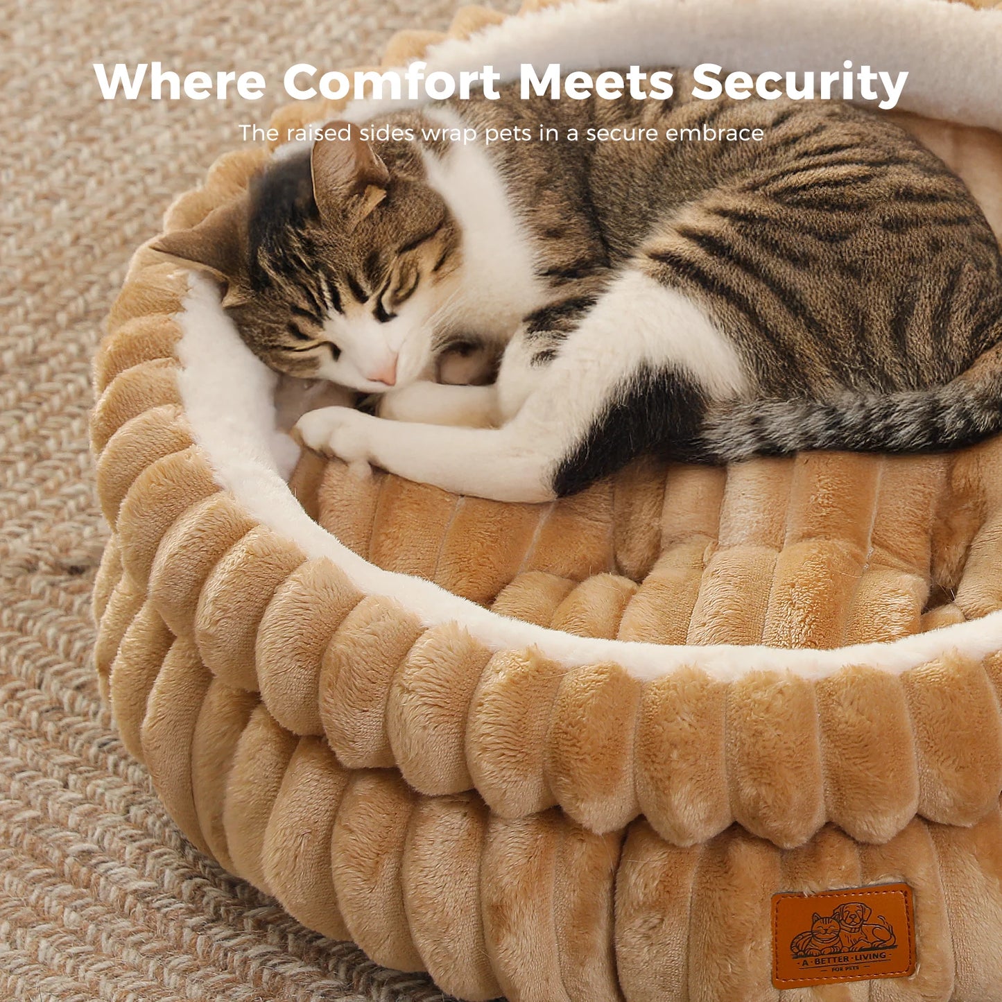 PAWZ Road Round Pet Bed for Dogs and Cats Washable