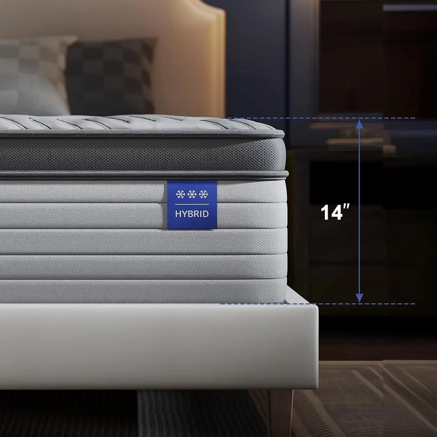Gel Memory Foam Mattress With Ice Silk Cooling Top