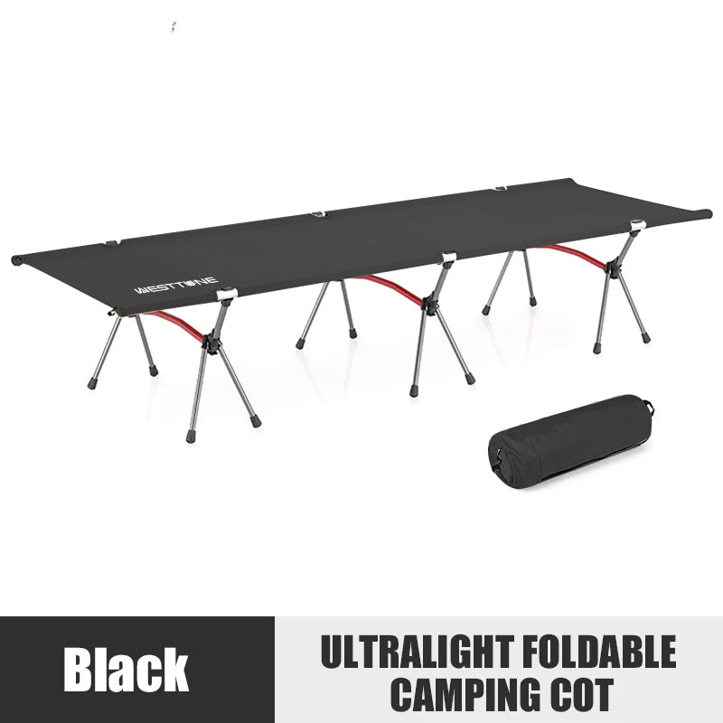 WESTTUNE UltraLight Aluminum Folding Bed for Camping and Travel